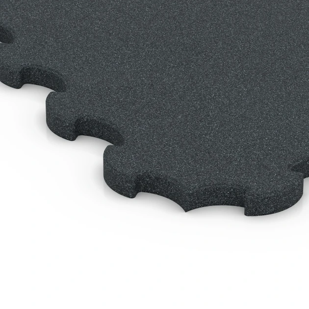 Detailaufnahme der Randausprägung von WARCO-Produkt 6322, Fitness Vloerbeschermingsmat, Format 102,5 x 102,5 x 3 cm | 1,05 m², Farbe Antraciet.