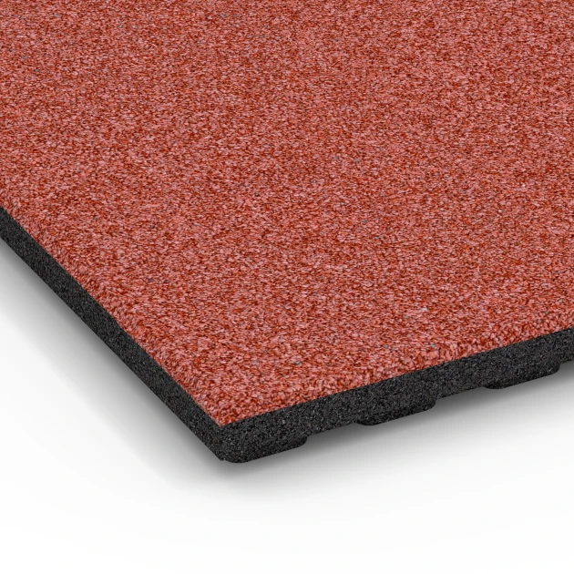 Detailaufnahme der Randausprägung von WARCO-Produkt 6388, Stalmat Luxe, Format 100 x 100 x 4,5 cm | 1,00 m², Farbe Baksteenrood.