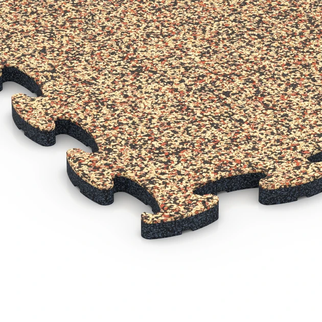 Detailaufnahme der Randausprägung von WARCO-Produkt 6799, Agility vloer hondensport, Format 44,6 x 44,6 x 1,8 cm, Farbe Terracotta.