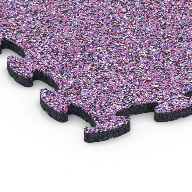 Detailaufnahme der Randausprägung von WARCO-Produkt 6801, Agility vloer hondensport, Format 44,6 x 44,6 x 1,8 cm, Farbe Lavendel.