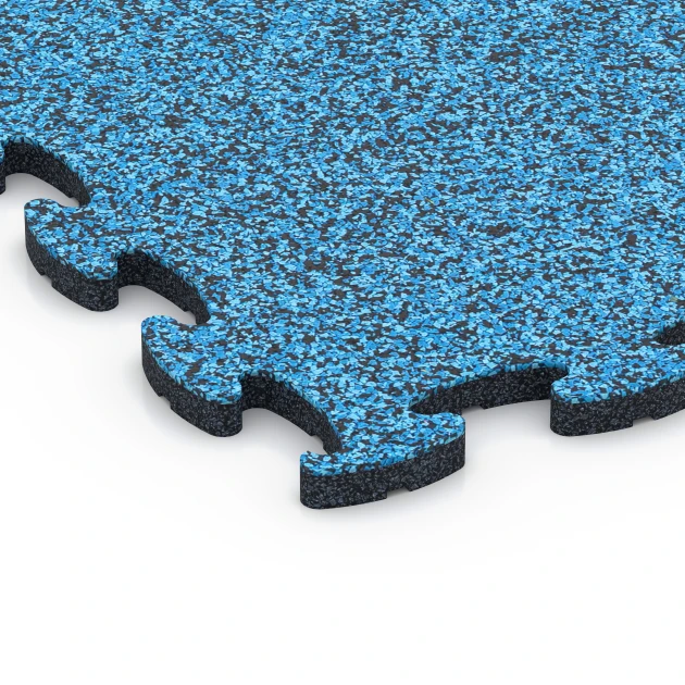 Detailaufnahme der Randausprägung von WARCO-Produkt 6794, Rubberen balkontegel, Format 44,6 x 44,6 x 1,8 cm, Farbe Atlantisch.