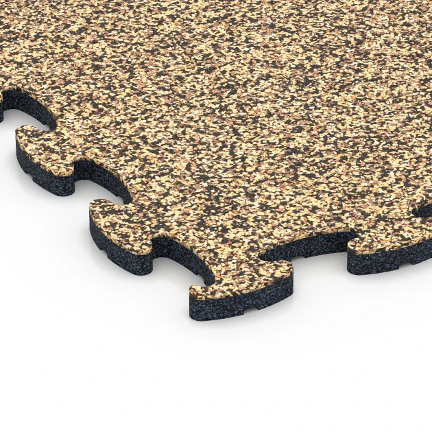 Detailaufnahme der Randausprägung von WARCO-Produkt 6831, Fitness Active vloertegel, Format 44,6 x 44,6 x 1,8 cm, Farbe Rattan.