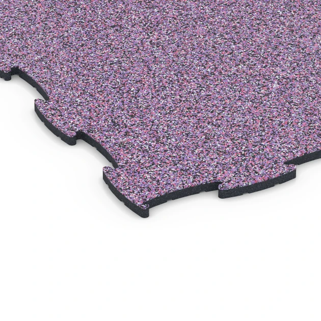 Detailaufnahme der Randausprägung von WARCO-Produkt 6918, Beursvloer kliktegel, Format 44,6 x 44,6 x 1,8 cm, Farbe Lavendel.