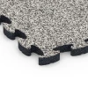 Detailaufnahme der Randausprägung von WARCO-Produkt 6932, Valdempende puzzeltegel, Format 44,6 x 44,6 × 2,8 cm, Farbe Grijs graniet.