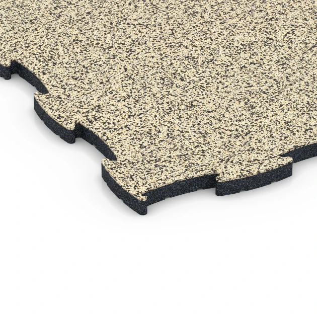 Detailaufnahme der Randausprägung von WARCO-Produkt 6856, Fitness Active vloertegel, Format 97,1 x 97,1 x 2,8 cm, Farbe Travertin.