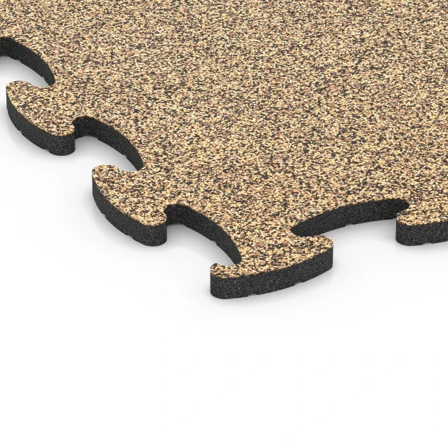 Detailaufnahme der Randausprägung von WARCO-Produkt 6894, Fitness Max vloersysteem, Format 98 x 98 x 2,8 cm, Farbe Rattan.