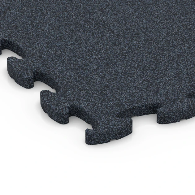 Detailaufnahme der Randausprägung von WARCO-Produkt 6960, Fitness Premium sportvloer, Format 45,9 x 45,9 x 1,8, Farbe Antraciet.