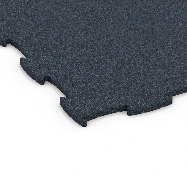 Detailaufnahme der Randausprägung von WARCO-Produkt 6962, Fitness Premium sportvloer, Format 99 x 99 x 1,8 cm, Farbe Antraciet.