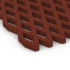 Detailaufnahme der Randausprägung von WARCO-Produkt 7010, Valdempend grasrooster, Format 100 x 100 x 4 cm, Farbe Baksteenrood.