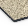 Detailaufnahme der Randausprägung von WARCO-Produkt 7138, Fitnessvloer voor buiten, Format 60 x 60 x 3 cm | 0,36 m², Farbe Travertijn.