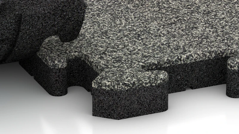 Puzzelverbinding met licht afgeschuinde voeg