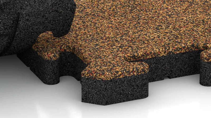 Puzzelverbinding met licht afgeschuinde voeg