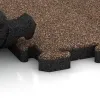 Großaufnahme vom Verbindungssystem von WARCO-Boden 2881 - Loopbrug im Farbdesign Schors & Bast. Abmessungen 500 x 500 x 40 mm.