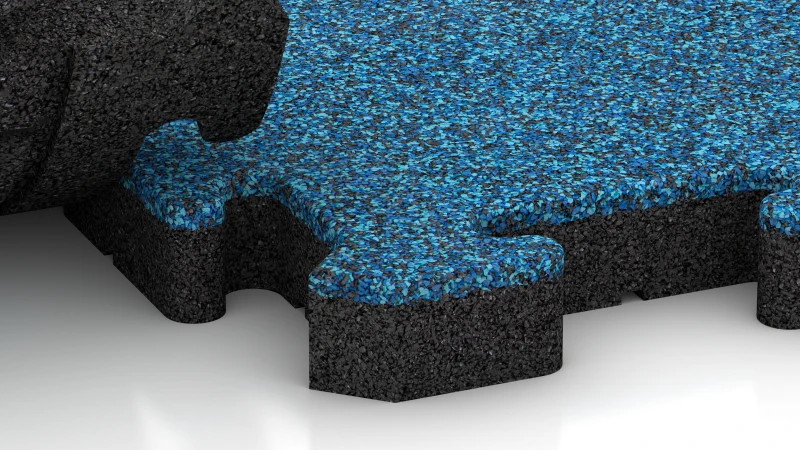 Puzzelverbinding met licht afgeschuinde voeg