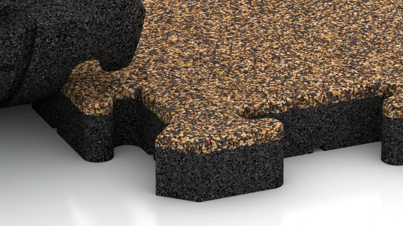 Puzzelverbinding met licht afgeschuinde voeg