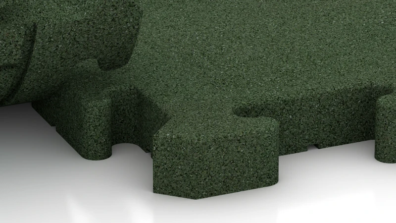 Puzzelverbinding met licht afgeschuinde voeg