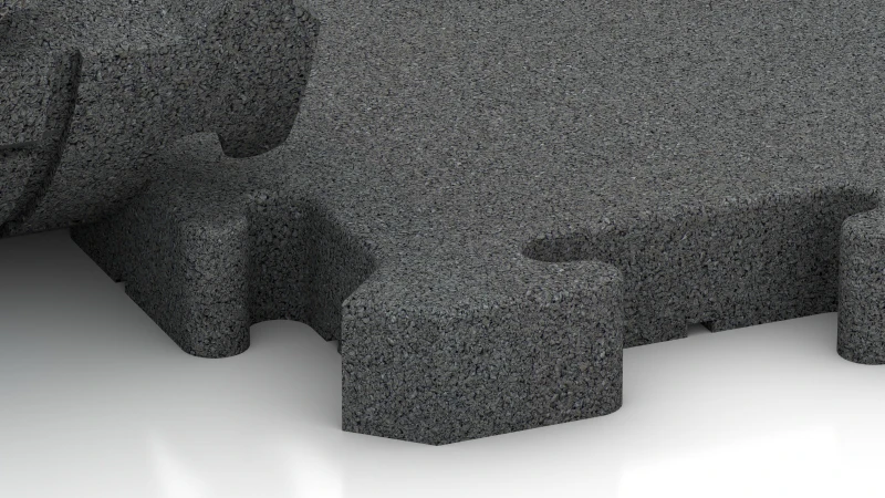 Puzzelverbinding met licht afgeschuinde voeg