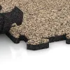 Großaufnahme vom Verbindungssystem von WARCO-Boden 2614 - Buiten vlondertegel im Farbdesign Travertin. Abmessungen 500 x 500 x 30 mm.