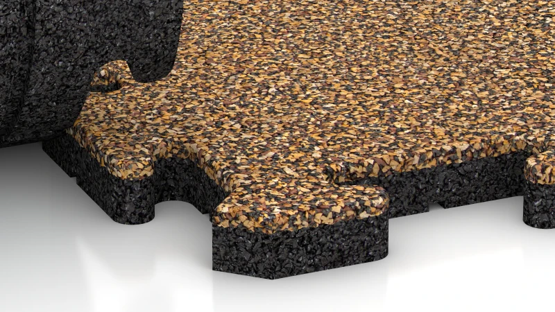 Puzzelverbinding met licht afgeschuinde voeg