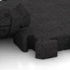 Großaufnahme vom Verbindungssystem von WARCO-Boden 3186 - Rubberen straattegels im Farbdesign Anthraciet. Abmessungen 500 x 500 x 60 mm.