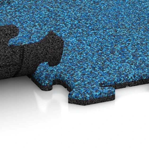 Großaufnahme vom Verbindungssystem von WARCO-Boden 0134 - Zwembadrandtegel im Farbdesign Atlantisch. Abmessungen 500 x 500 x 18 mm.