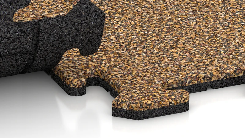 Puzzelverbinding met licht afgeschuinde voeg