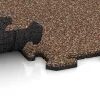 Großaufnahme vom Verbindungssystem von WARCO-Boden 4770 - Hoektegel im Farbdesign Schors & Bast. Abmessungen 485 x 485 x 18 mm.