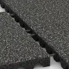 Großaufnahme vom Verbindungssystem von WARCO-Boden 5542 - Rubber speelplaatstegel 4,5 cm - EN 1177 ≤ 135 cm im Farbdesign Donkergrijs Graniet. Abmessungen 500 x 500 x 45 mm.