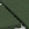 Großaufnahme vom Verbindungssystem von WARCO-Boden 3864 - Geluidsisolatiepaneel im Farbdesign Grasgroen. Abmessungen 500 x 500 x 45 mm.