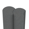 Großaufnahme vom Verbindungssystem von WARCO-Boden 2565 - Rubber Palissade im Farbdesign Leigrijs. Abmessungen ø 250 x 800 mm.
