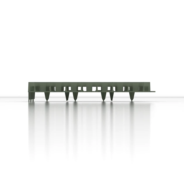 Großaufnahme vom Verbindungssystem von WARCO-Boden 3634 - Kunststof grindplaat im Farbdesign Matgroen. Abmessungen 47,6 × 47,6 × 4 cm | 0,226 m².