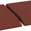 Großaufnahme vom Verbindungssystem von WARCO-Boden 0438 - Randplaat (één zijde afgeschuind) im Farbdesign Baksteenrood. Abmessungen 500 x 500 x 50 mm.