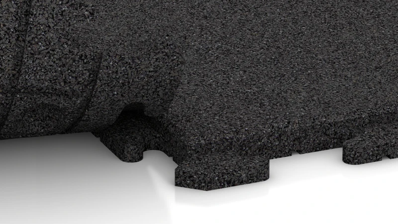 Verborgen puzzelverbinding met ronde voeg