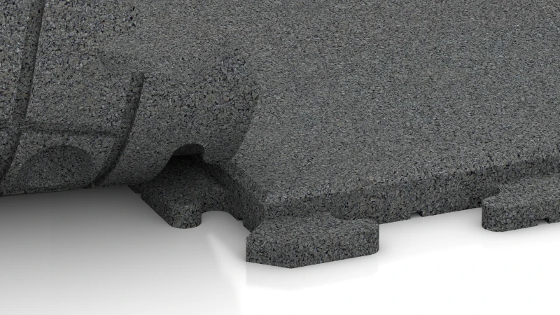 Verborgen puzzelverbinding met ronde voeg