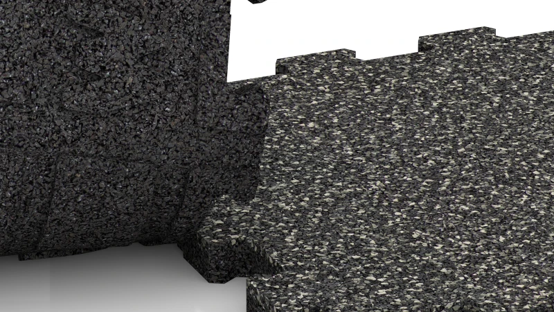 Uitgesneden puzzelverbinding zonder voeg