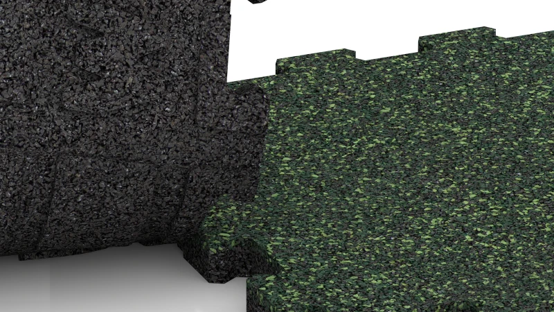 Uitgesneden puzzelverbinding zonder afschuining