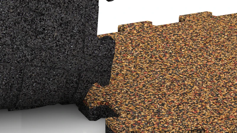 Uitgesneden puzzelverbinding zonder voeg