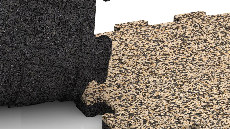 Uitgesneden puzzelverbinding zonder afschuining