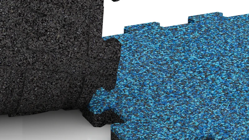 Uitgesneden puzzelverbinding zonder voeg