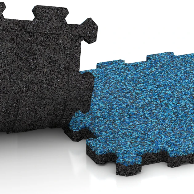 Großaufnahme vom Verbindungssystem von WARCO-Boden 3737 - Balkon-kliktegel im Farbdesign Atlantisch. Abmessungen 30,6 x 30,6 x 2 cm | 0,094 m².