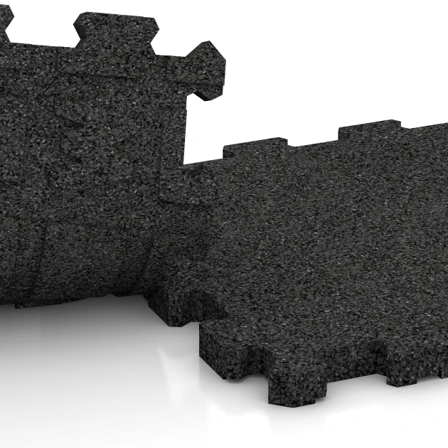 Großaufnahme vom Verbindungssystem von WARCO-Boden 5732 - Beursvloer-Kliktegel im Farbdesign Antraciet. Abmessungen 30,6 x 30,6 x 2 cm | 0,094 m².