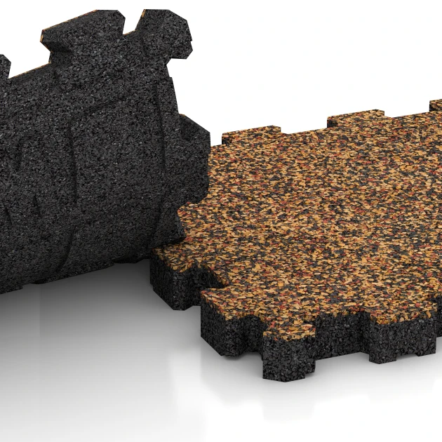 Großaufnahme vom Verbindungssystem von WARCO-Boden 6107 - Zwembadrandtegel zonder voegen im Farbdesign Terracotta. Abmessungen 30,6 x 30,6 x 3 cm | 0,094 m².