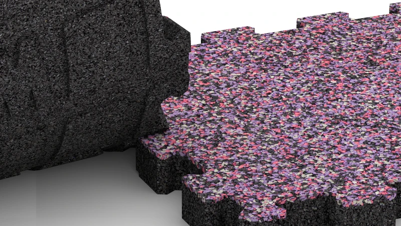 Uitgesneden puzzelverbinding zonder voeg