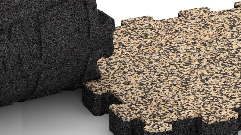 Uitgesneden puzzelverbinding zonder voeg