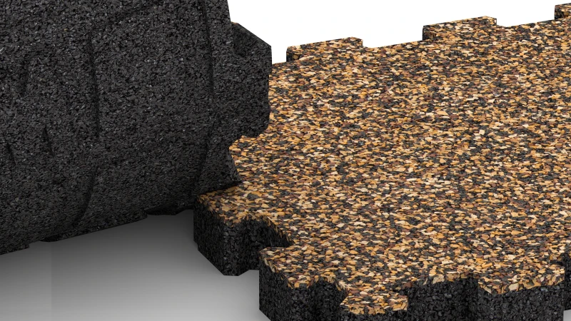 Uitgesneden puzzelverbinding zonder voeg