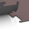 Großaufnahme vom Verbindungssystem von WARCO-Boden 6145 - Fitness Performance Elite Trainingsvloer im Farbdesign Mineraalrood. Abmessungen 100 x 100 x 1 cm | 1,00 m².