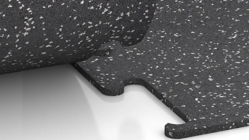 Uitgesneden puzzelverbinding zonder afschuining