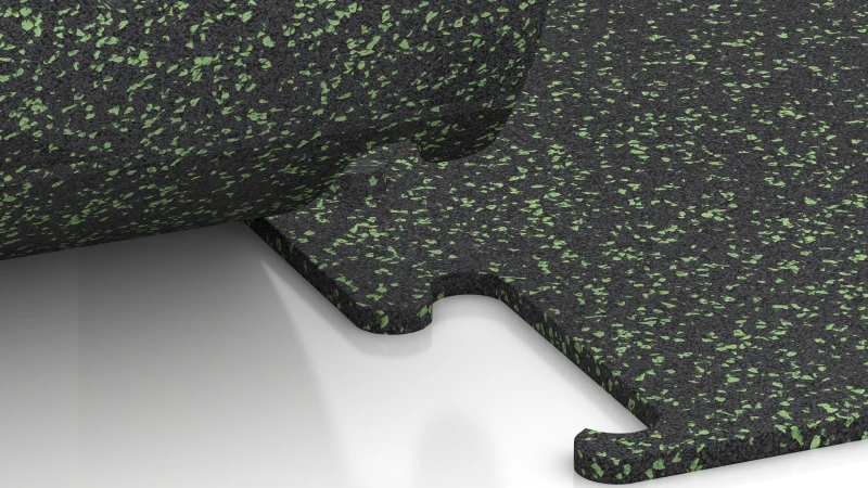 Uitgesneden puzzelverbinding zonder voeg