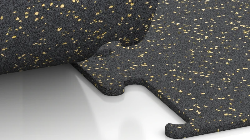 Uitgesneden puzzelverbinding zonder voeg