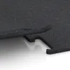 Großaufnahme vom Verbindungssystem von WARCO-Boden 3757 - Fitness Performance Elite Trainingsvloer im Farbdesign Licht Rood Gespikkeld. Abmessungen 1000 x 1000 x 15 mm.